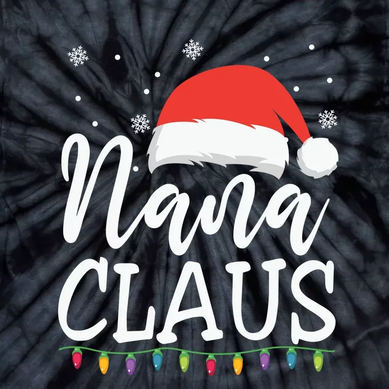 Nana Clause Christmas Light Funny, Christmas Lights, Funny Christmas, Funny Santa Tie-Dye T-Shirt