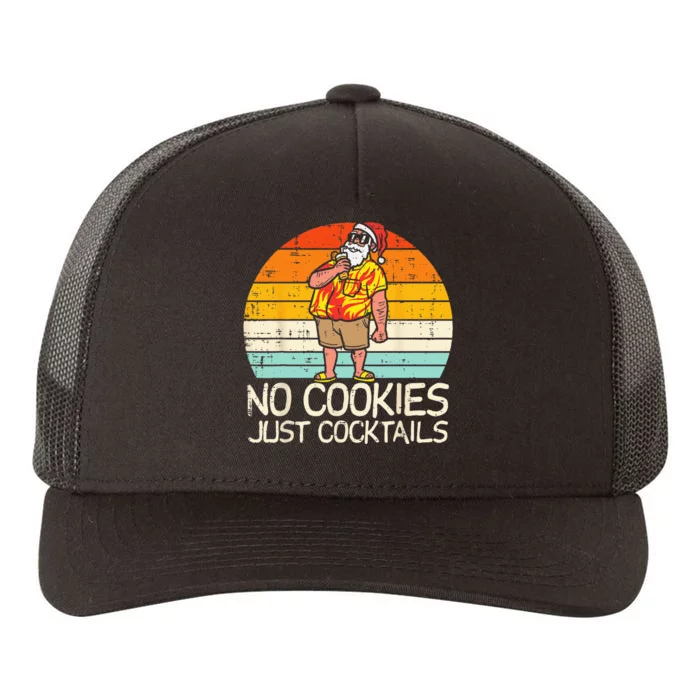 No Cookies Cocktails Santa Summer Christmas In July Xmas Yupoong Adult 5-Panel Trucker Hat