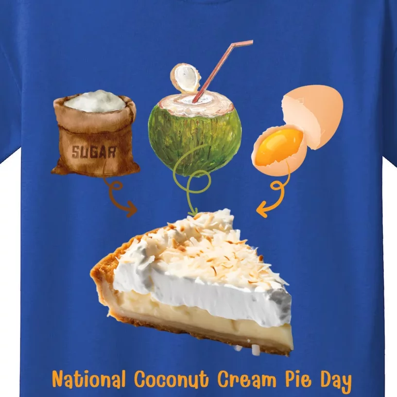 National Coconut Cream Pie Day 8th On May Coconut Milk Sugar Gift Kids T-Shirt