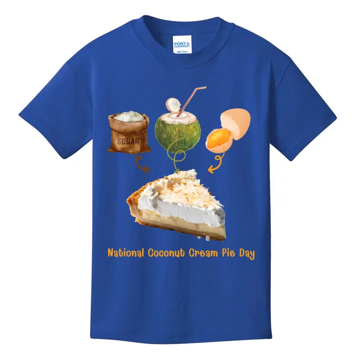 National Coconut Cream Pie Day 8th On May Coconut Milk Sugar Gift Kids T-Shirt