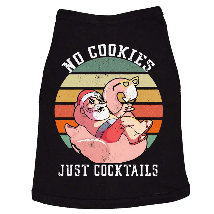 No Cookies Cocktails Santa Summer Christmas In July Doggie Tank