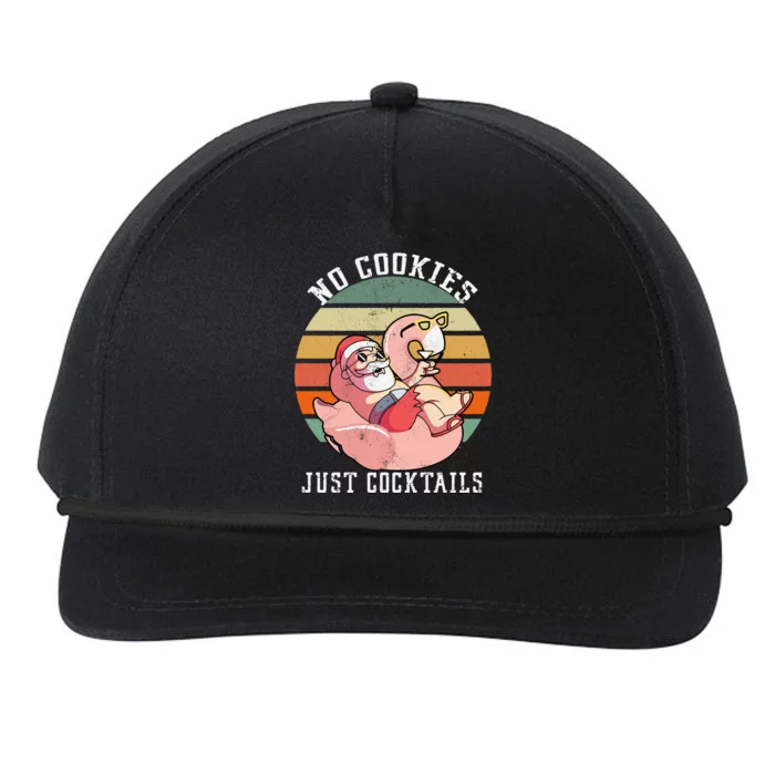 No Cookies Cocktails Santa Summer Christmas In July Snapback Five-Panel Rope Hat