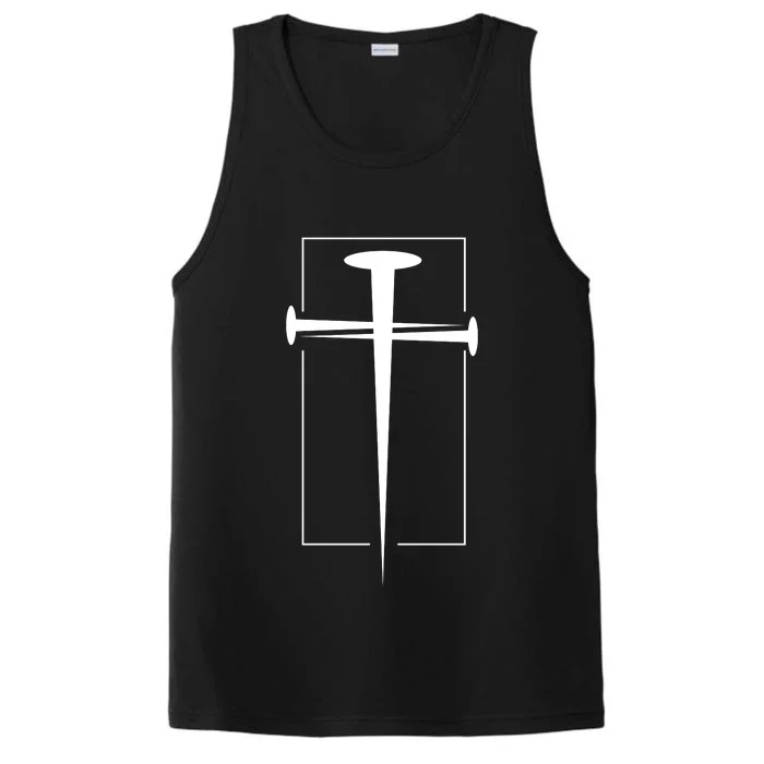 Nail Cross Christianity Performance Tank