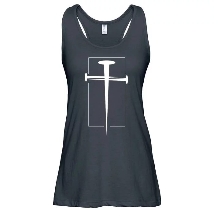 Nail Cross Christianity Ladies Essential Flowy Tank