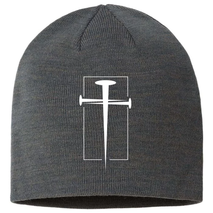 Nail Cross Christianity 8 1/2in Sustainable Knit Beanie