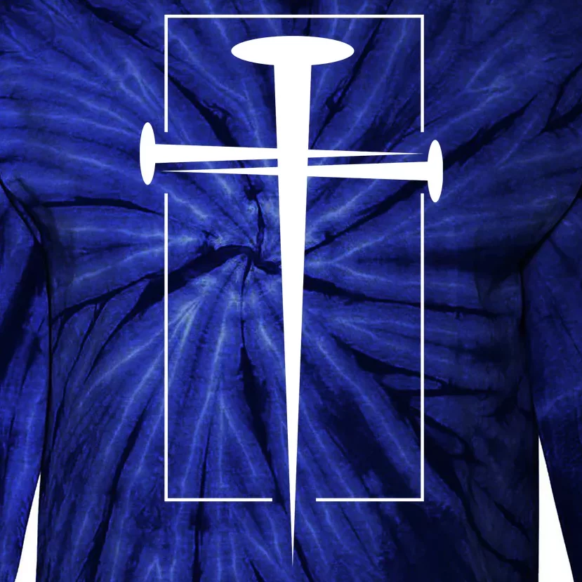 Nail Cross Christianity Tie-Dye Long Sleeve Shirt