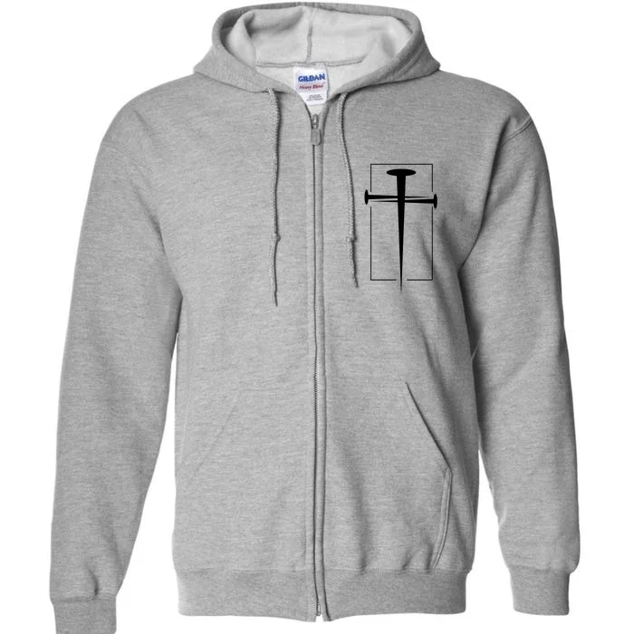 Nail Cross Christianity Full Zip Hoodie