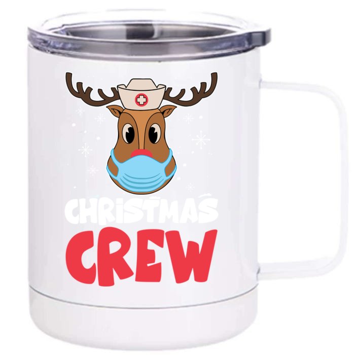 Nurse Christmas Crew Gift Front & Back 12oz Stainless Steel Tumbler Cup