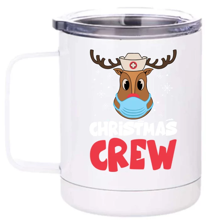 Nurse Christmas Crew Gift Front & Back 12oz Stainless Steel Tumbler Cup