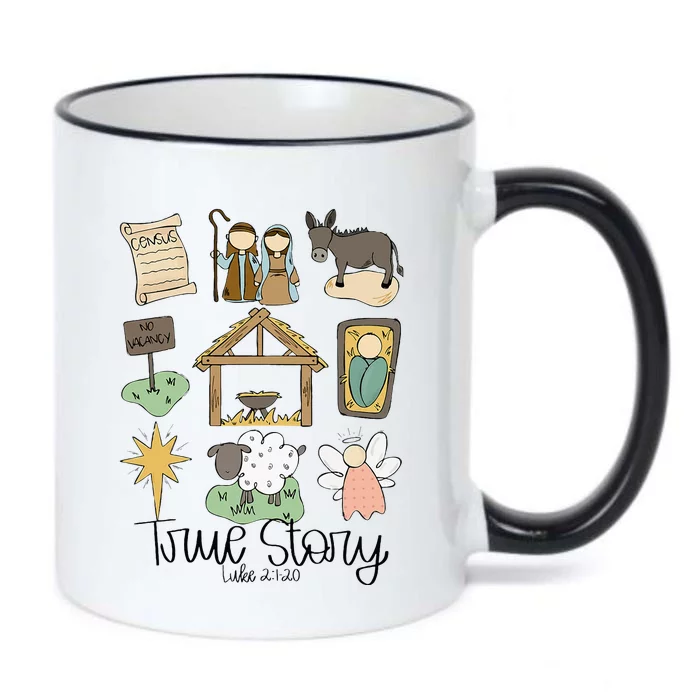 Nativity Christian Christmas Xmas True Story Manger Black Color Changing Mug