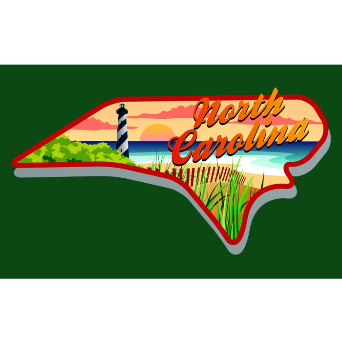 North Carolina Cartoon Illustration Bumper Sticker