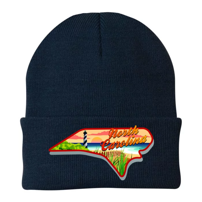 North Carolina Cartoon Illustration Knit Cap Winter Beanie