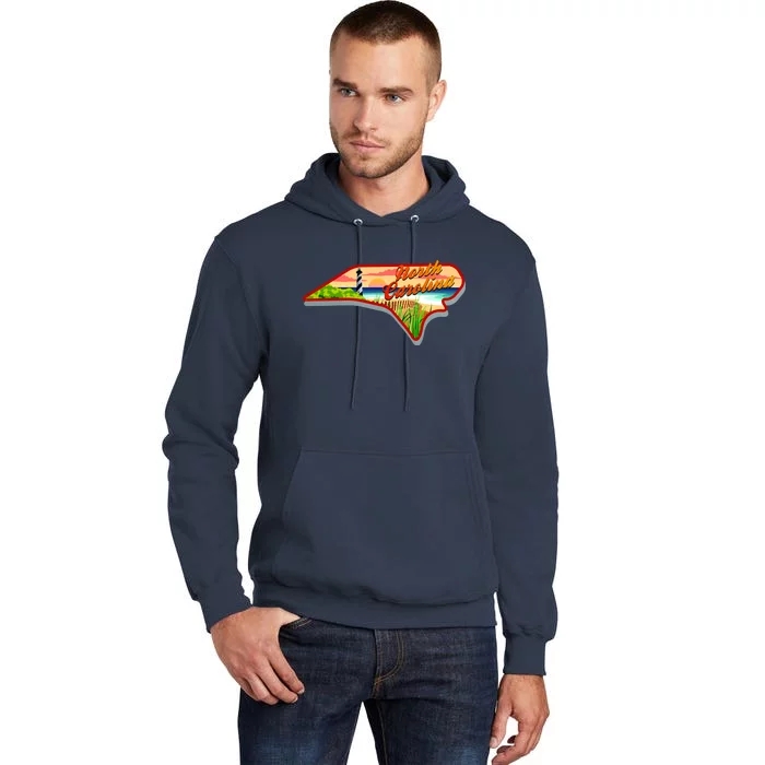 North Carolina Cartoon Illustration Tall Hoodie