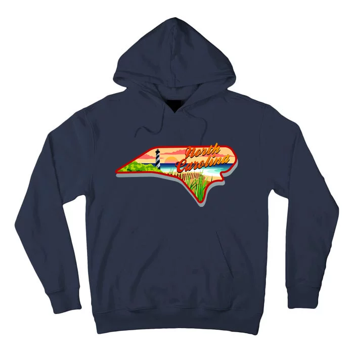 North Carolina Cartoon Illustration Tall Hoodie