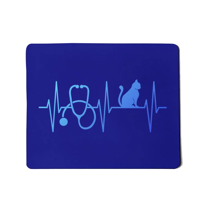 Nurse Cagift Cat Lover Nursing Heartbeat Registered Nurse Gift Mousepad