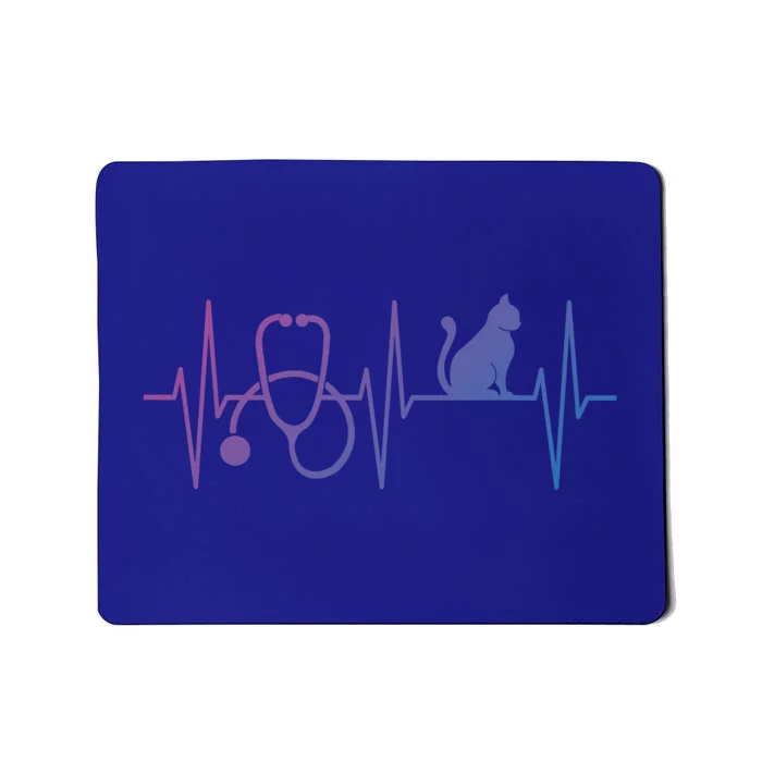 Nurse Cagift Cat Lover Nursing Heartbeat Registered Nurse Gift Mousepad