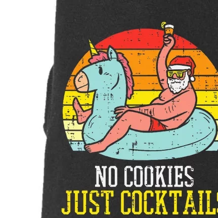 No Cookies Cocktails Santa Summer Christmas In July Xmas Doggie 3-End Fleece Hoodie