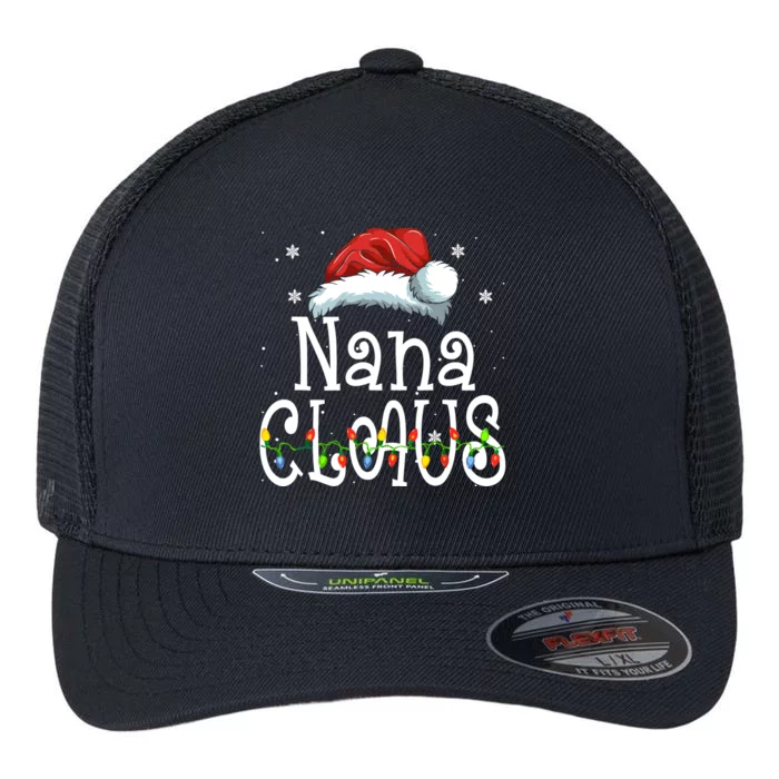 Nana Claus Christmas Pajama Family Matching Xmas Flexfit Unipanel Trucker Cap