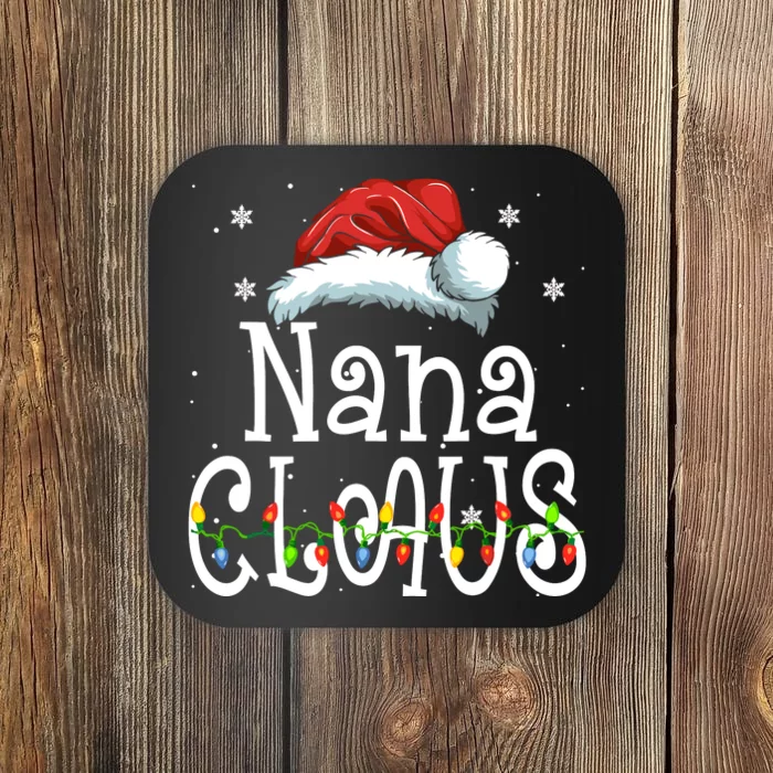 Nana Claus Christmas Pajama Family Matching Xmas Coaster