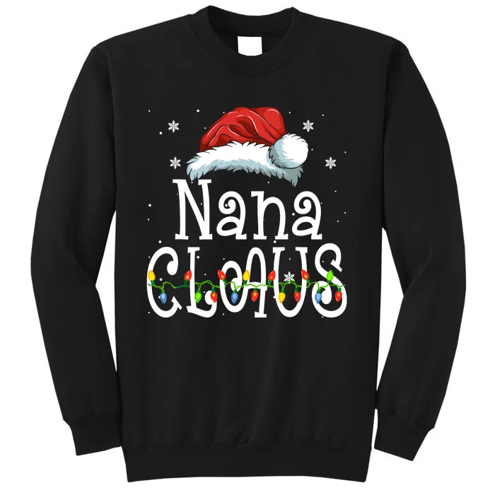 Nana Claus Christmas Pajama Family Matching Xmas Tall Sweatshirt