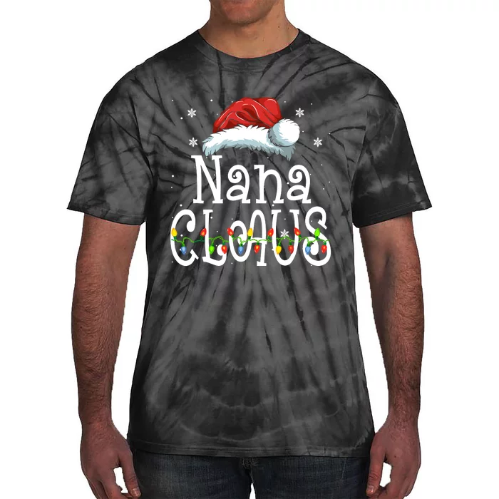 Nana Claus Christmas Pajama Family Matching Xmas Tie-Dye T-Shirt