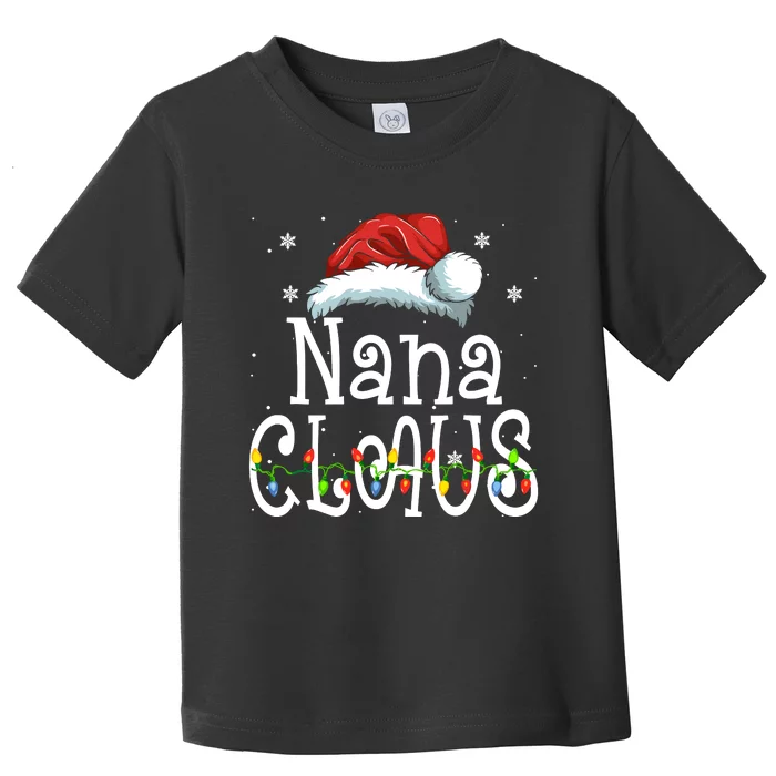 Nana Claus Christmas Pajama Family Matching Xmas Toddler T-Shirt