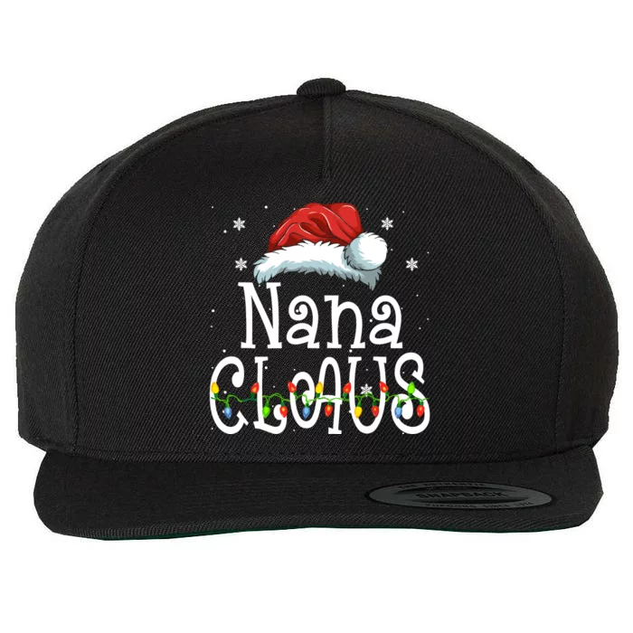 Nana Claus Christmas Pajama Family Matching Xmas Wool Snapback Cap