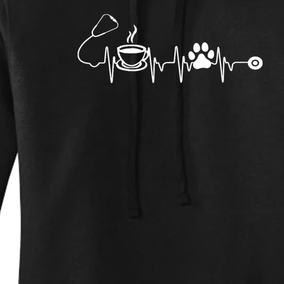 Nurse Coffee Dog Cute Nurse Women's Pullover Hoodie