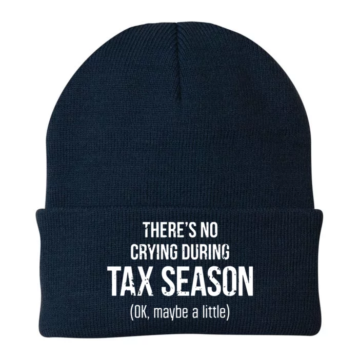 No Crying During Tax Season Funny CPA Accountant Gift Knit Cap Winter Beanie