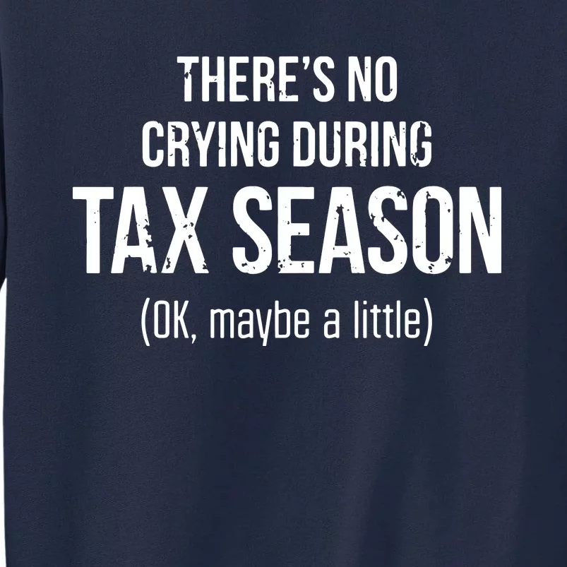 No Crying During Tax Season Funny CPA Accountant Gift Tall Sweatshirt