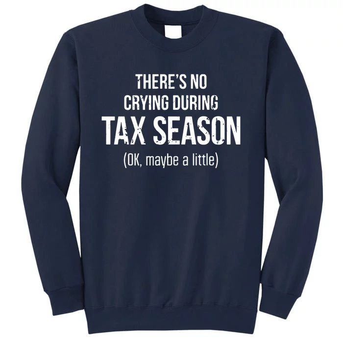 No Crying During Tax Season Funny CPA Accountant Gift Tall Sweatshirt