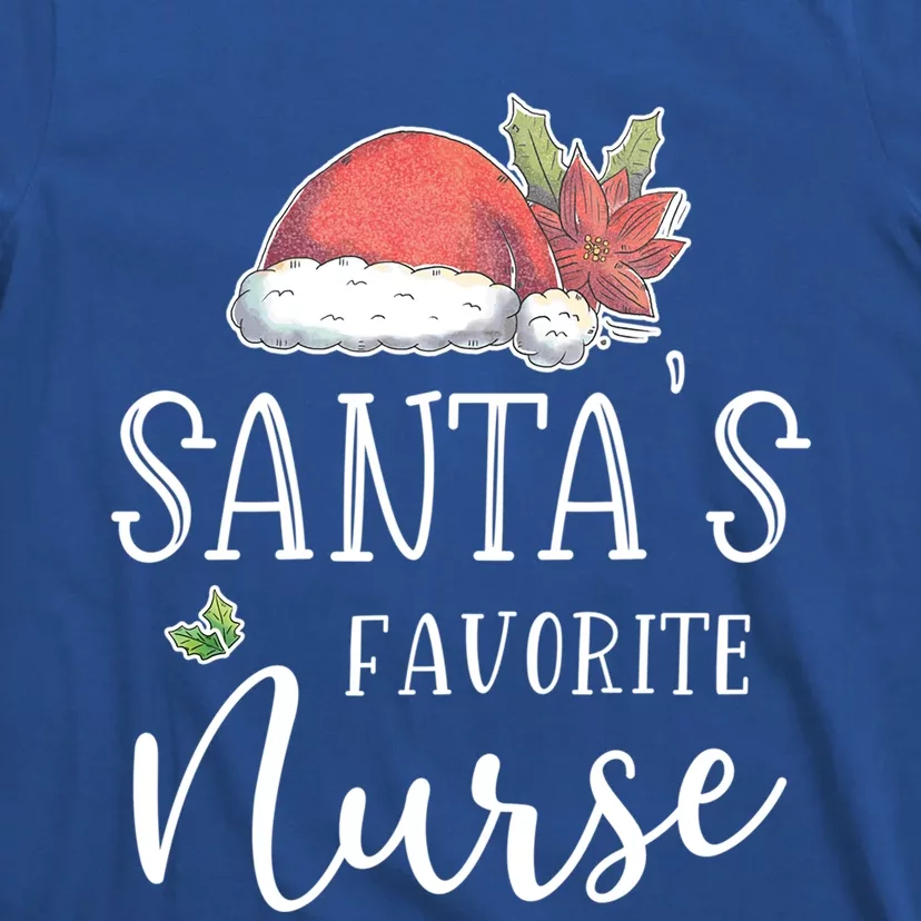 Nurse Christmas Day Santas Favorite Nurse Gift Cute Gift T-Shirt