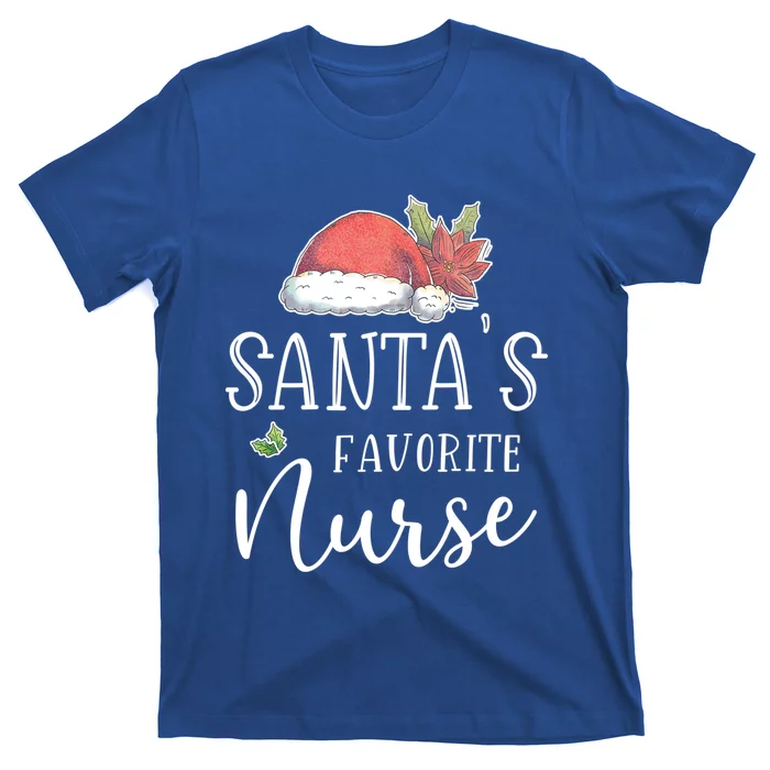 Nurse Christmas Day Santas Favorite Nurse Gift Cute Gift T-Shirt