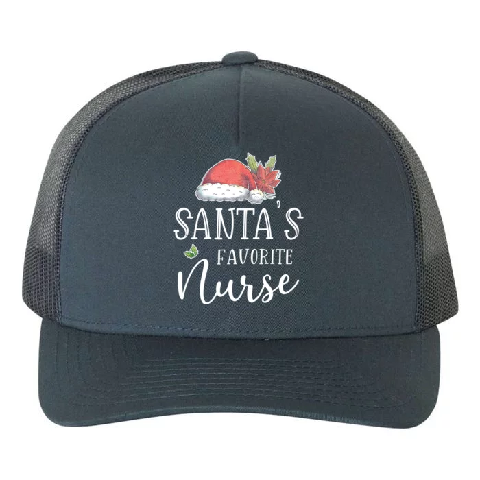 Nurse Christmas Day Santas Favorite Nurse Gift Cute Gift Yupoong Adult 5-Panel Trucker Hat