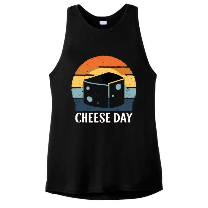 National Cheese Day Funny Cheese Lover Product Gift Ladies Tri-Blend Wicking Tank