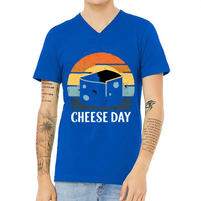 National Cheese Day Funny Cheese Lover Product Gift V-Neck T-Shirt