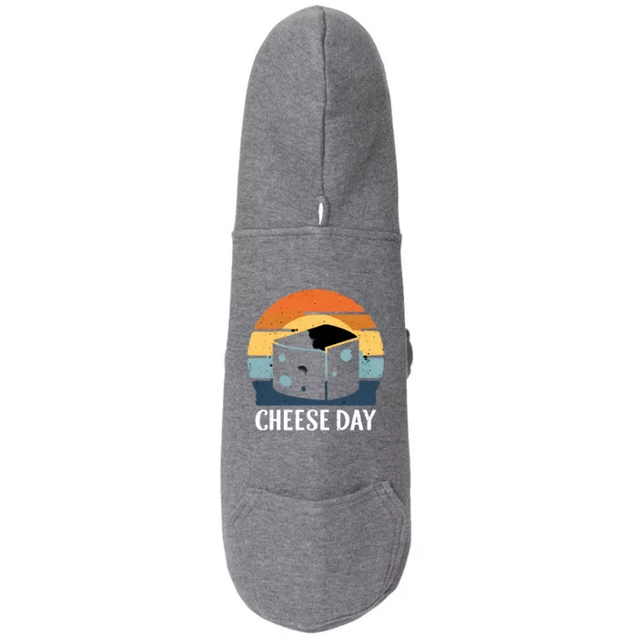 National Cheese Day Funny Cheese Lover Product Gift Doggie 3-End Fleece Hoodie