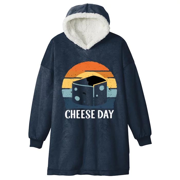 National Cheese Day Funny Cheese Lover Product Gift Hooded Wearable Blanket