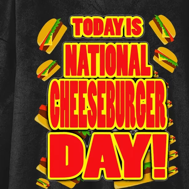 National Cheeseburger Day Hooded Wearable Blanket