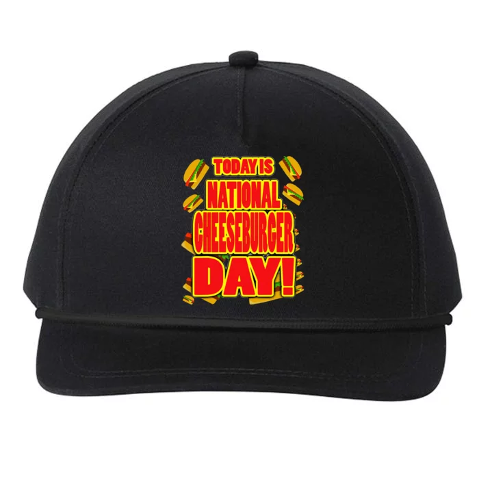 National Cheeseburger Day Snapback Five-Panel Rope Hat