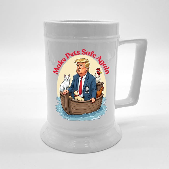 Noah Cats Dogs Make Pets Safe Again Democratic Republican Great Gift Front & Back Beer Stein