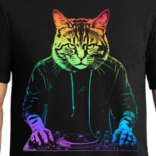 Neon Cat Dj Pajama Set