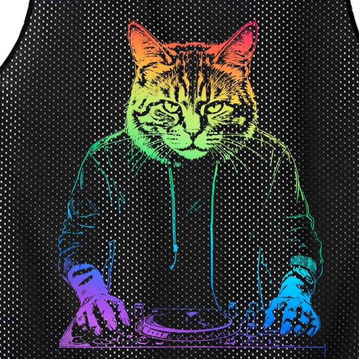 Neon Cat Dj Mesh Reversible Basketball Jersey Tank