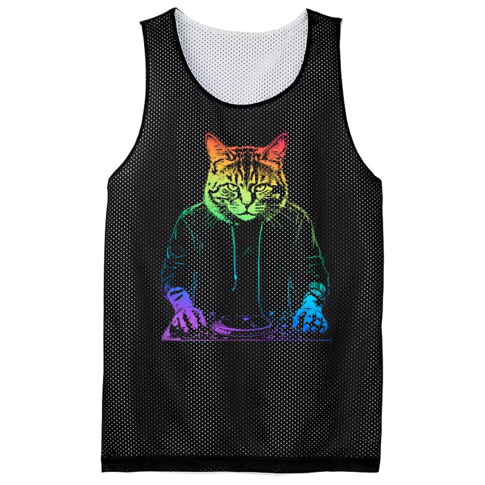 Neon Cat Dj Mesh Reversible Basketball Jersey Tank