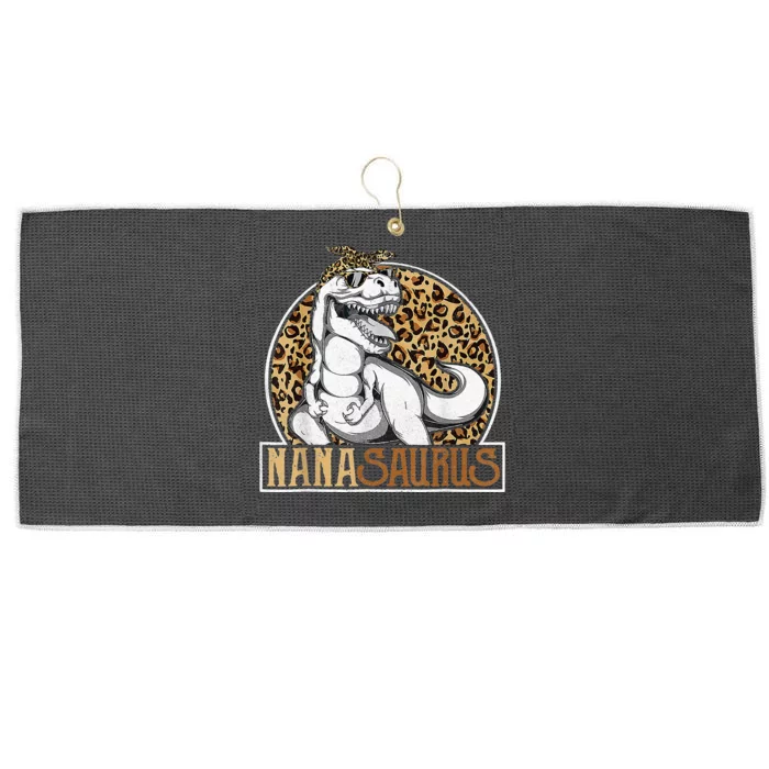 Nanasaurus Cool Dino T Rex Leopard Funny Mothers Day Grandma Large Microfiber Waffle Golf Towel