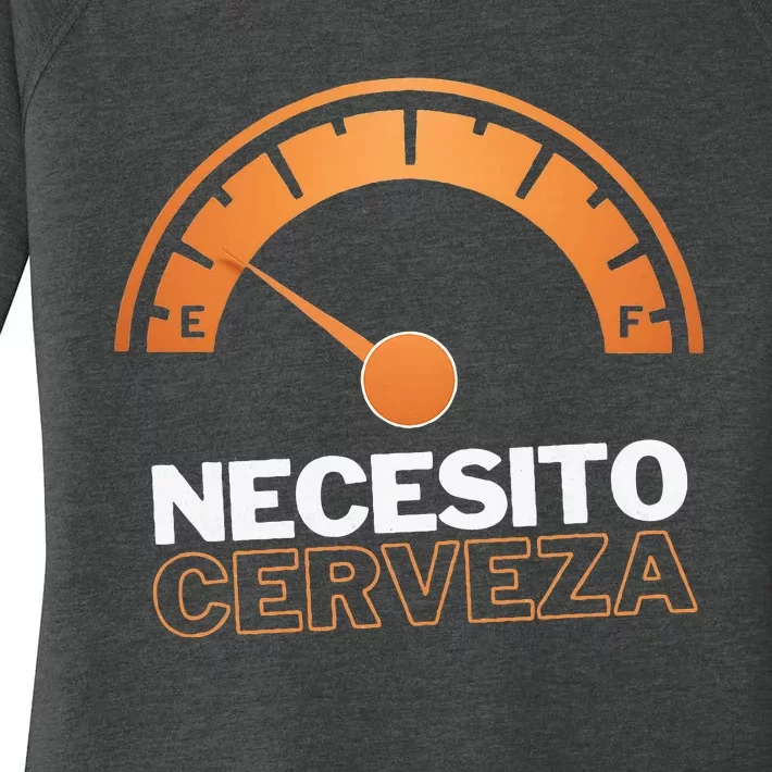 Necesito Cerveza Funny Spanish Beer Lover Women's Perfect Tri Tunic Long Sleeve Shirt