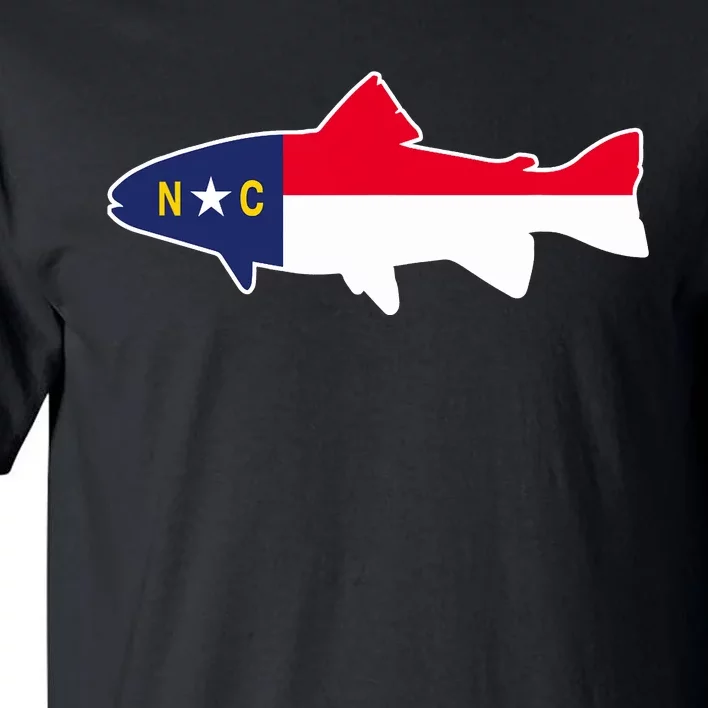 North Carolina Flag with Trout Fish Tall T-Shirt