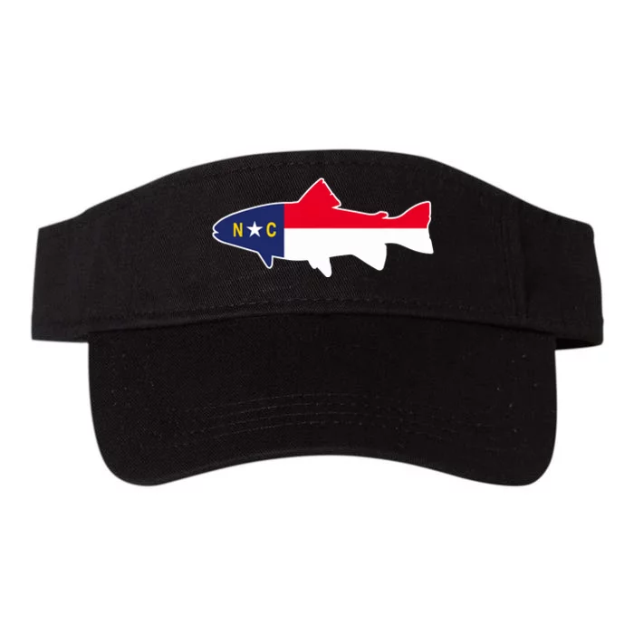 North Carolina Flag with Trout Fish Valucap Bio-Washed Visor