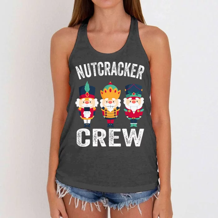 Nutcracker Crew Funny Christmas Nutcracker Women's Knotted Racerback Tank