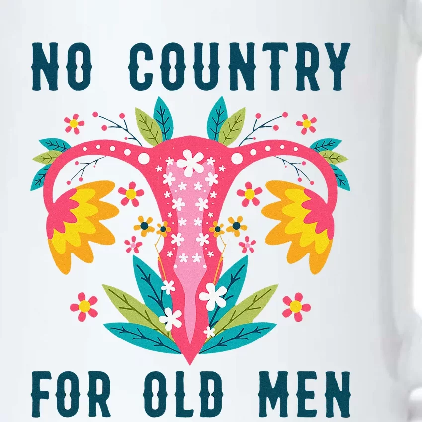 No Country For Old floral vagina uterus  Rights Black Color Changing Mug